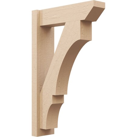 Ekena Millwork 6-in W x 20-in D x 32-in H Balboa Slat Rough Cedar Woodgrain TimberThane Outlooker, Primed Tan OUTUR060X20X32BOA24RCPR